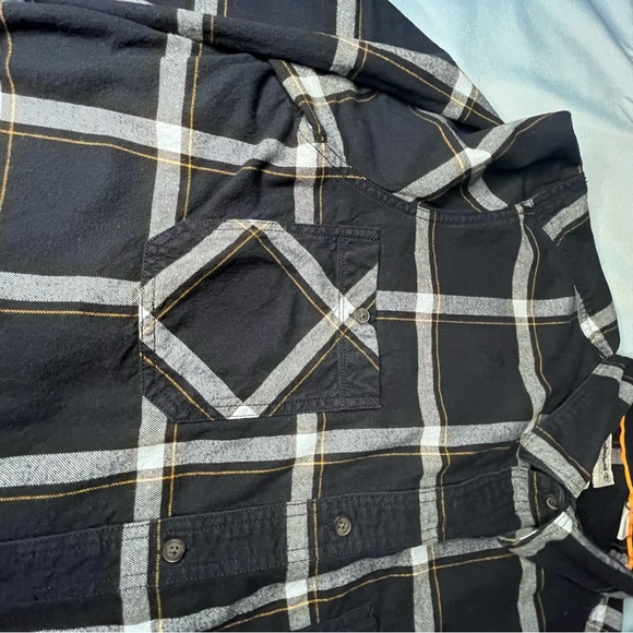 Timberland White and Blue navy Casual Button Down Shirt - Picture 6 of 8